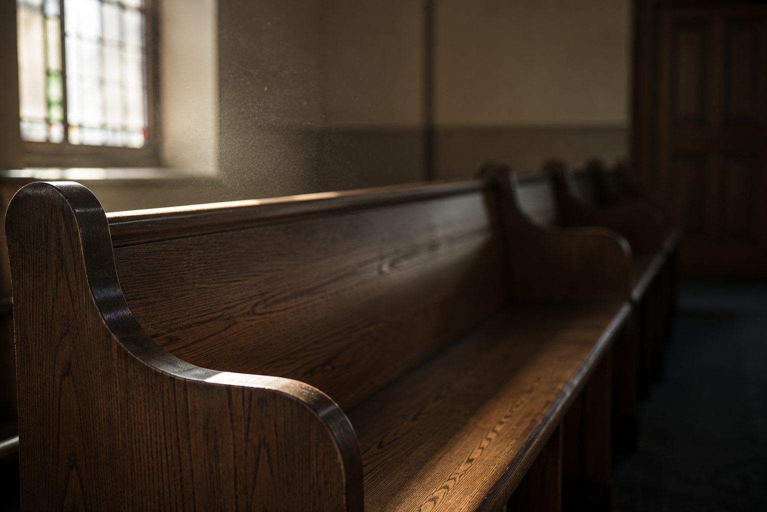 an empty church pew, the cost of a poverty mindset in the church