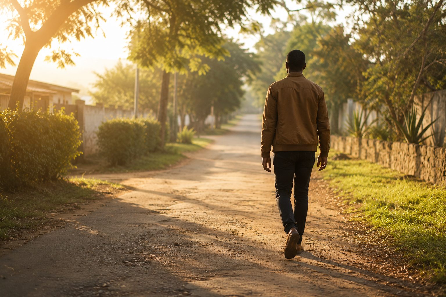a person walking forward on a path, shame is not your permanent address
