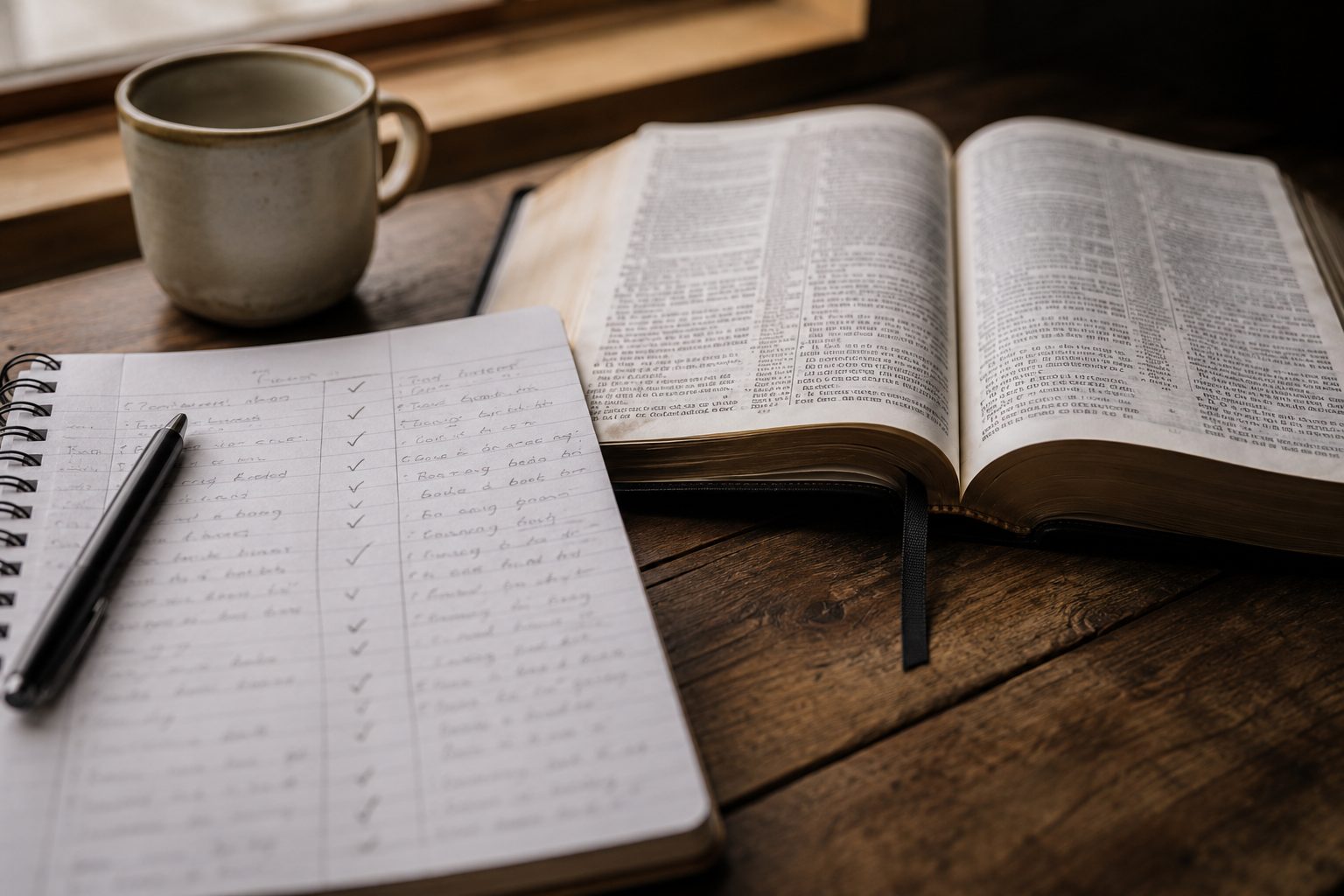 An open Bible and planning notebook, representing prayer joined with practical obedience during a breakthrough season.