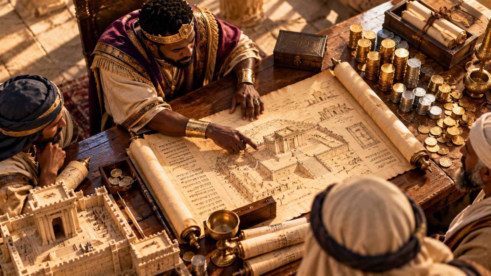 kingdom financiers in the bible David planning the temple