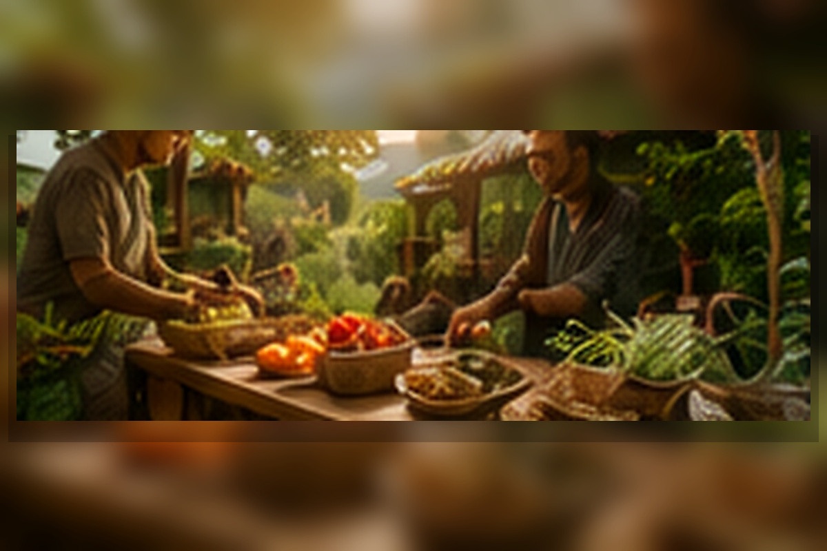 A documentary African market scene showing productive variety across trade, produce and service.