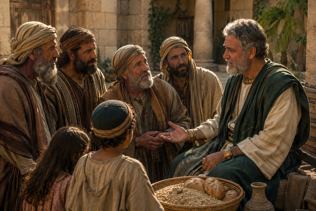 Joseph uses his authority to provide for the family that once betrayed him.