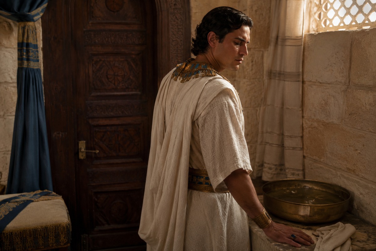 Joseph weeps privately while maintaining wise restraint before his brothers.