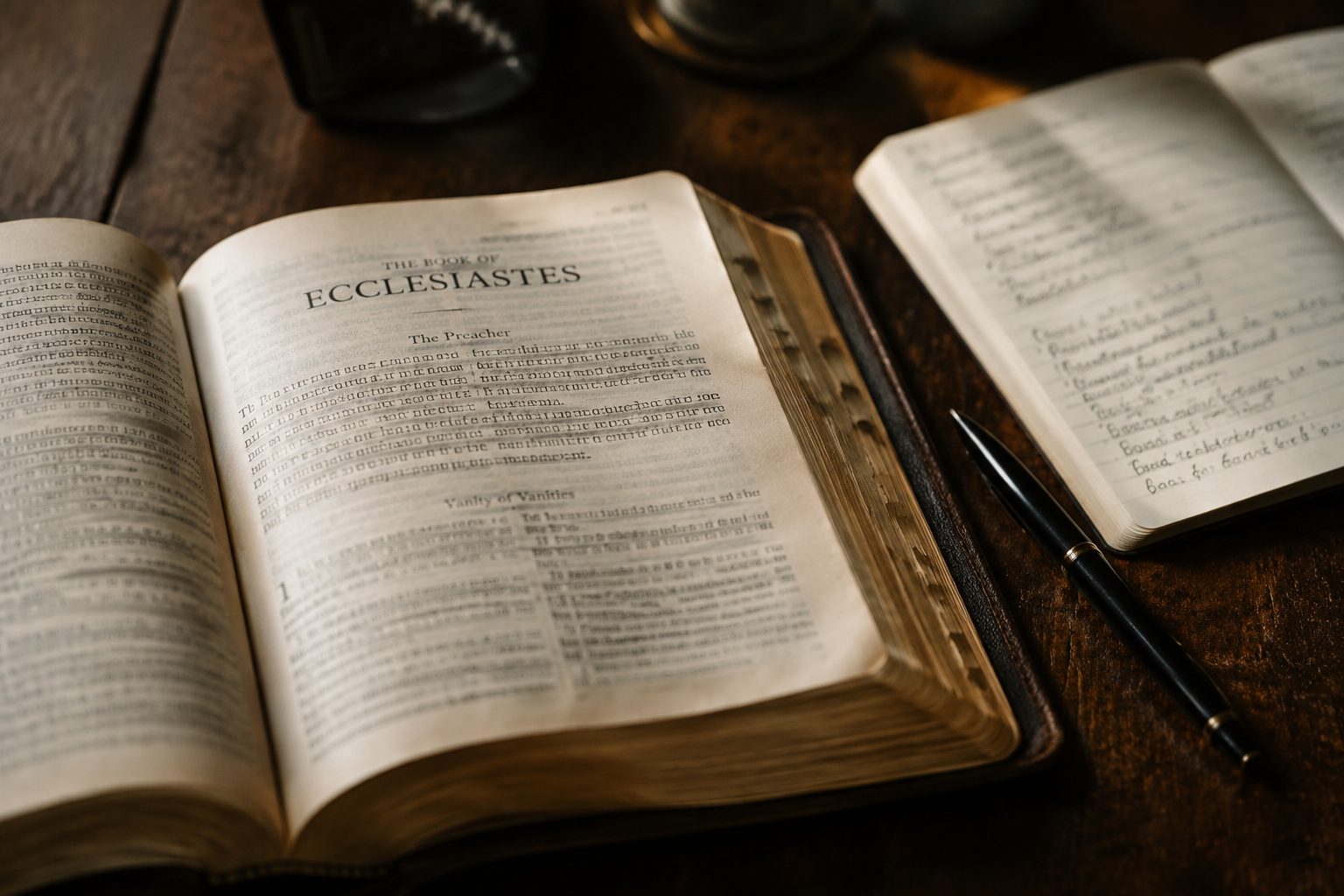 Open Bible showing Ecclesiastes highlighting wisdom and training your gift